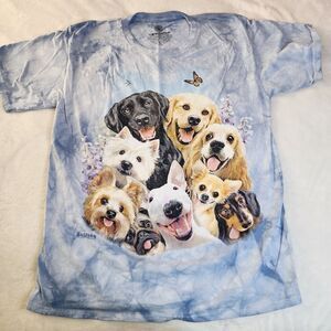 The Mountain A Dogs Selfie Tie Dyed Tshirt With Graphics Size Large